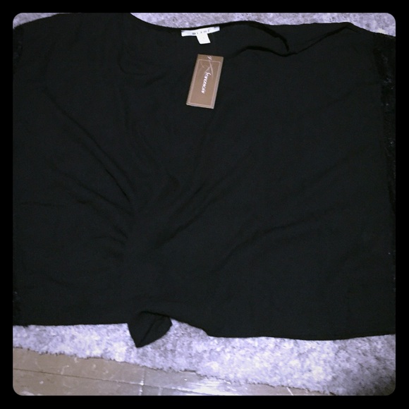 Brand new!! Francesca's black lace top