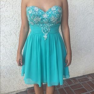 Teal Homecoming Dress