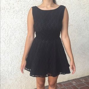 Black, lace homecoming dress