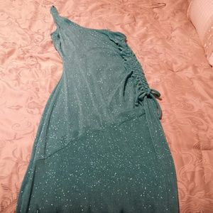 Blue sparkly dress long