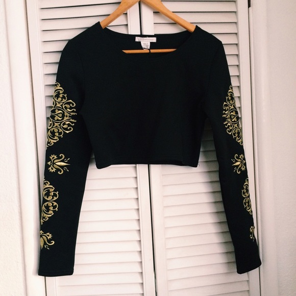 Nasty Gal black crop top