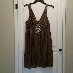 FLASH SALE! NWT Elegant shiny pewter  dress