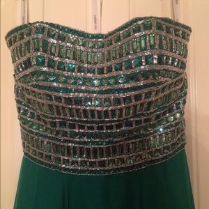 Emeral Green Sherry Hill full length dress