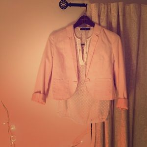 Blush Cropped Blazer