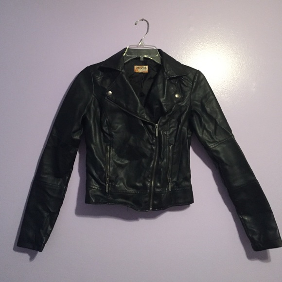 Mudd Fake Leather Black Jacket