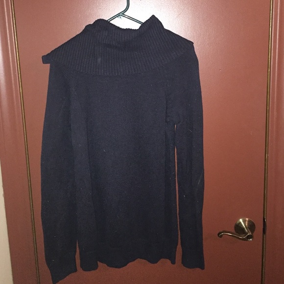 Navy cowl neck button Gap sweater - Picture 2 of 4