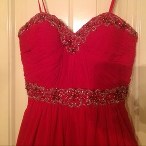 red formal dress