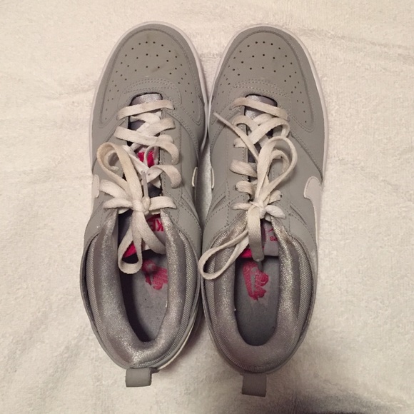 SOLD- HP Grey, White & Pink Nike Sneakers - Picture 2 of 4