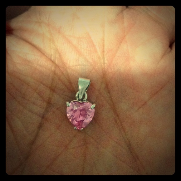 Pink heart pendant
