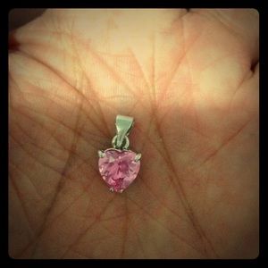 Pink heart pendant