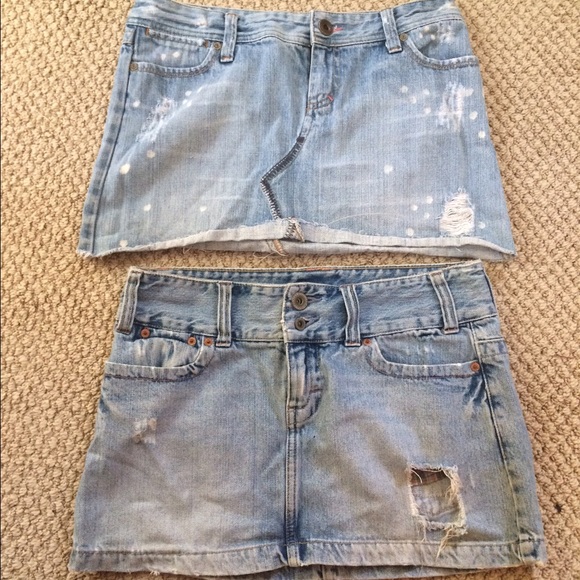 2American eagle denim skirts size 4