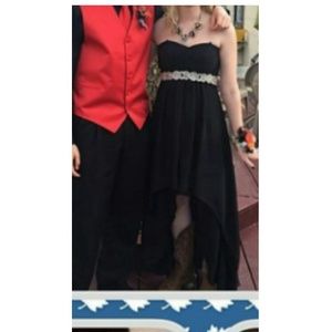 Black high low prom dress
