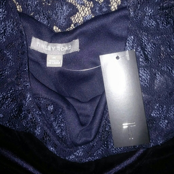 🚫Sold to thrift store🚫Velvet and Lace Yolk Dress - Picture 3 of 3