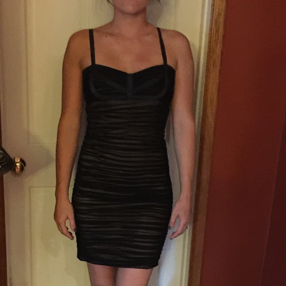 BCBG Sheer Black mini dress