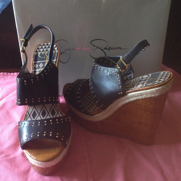 Jessica Simpson Alsina Leather Wedges
