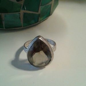 Smokey Quartz sterling ring