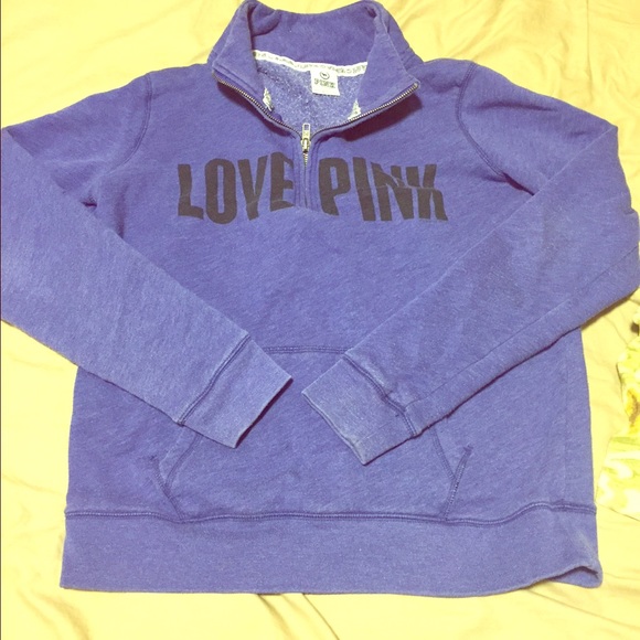 Love pink 3/4 zip