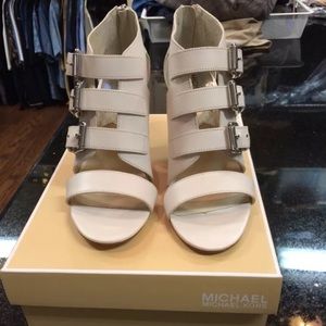 Michael Kors Ivory sandals heels.