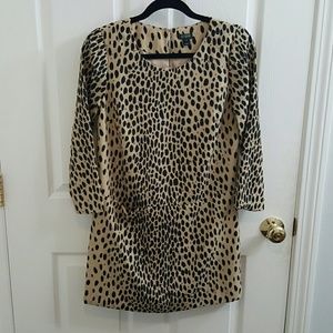 J Crew Silk Leopard Dress