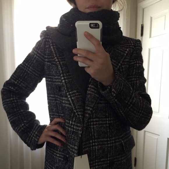 Bally Jackets & Blazers - Bally Wool + Silk Tweed Plaid Longline Trench Coat