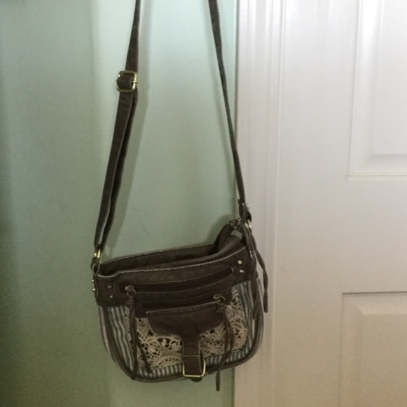*LOWEST PRICE* Blue, white, brown, and lace purse