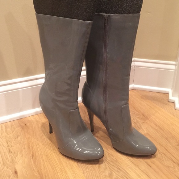 Grey leather boots!
