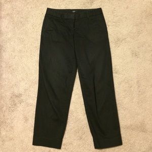 J. Crew black cropped pants--Stretch-- City Fit