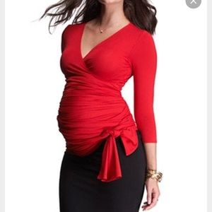 Black Isabella Oliver maternity wrap top