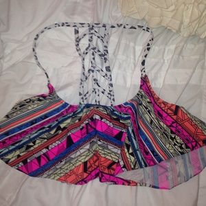PINK brand colorful swimsuit top
