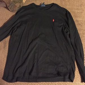 Black Long Sleeve Polo