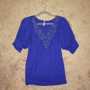 Half-Sleeve Embellished Blouse