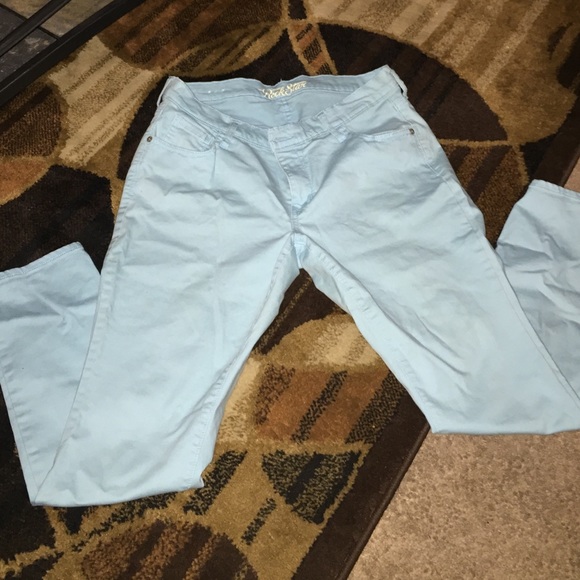 Baby blue denim jeans