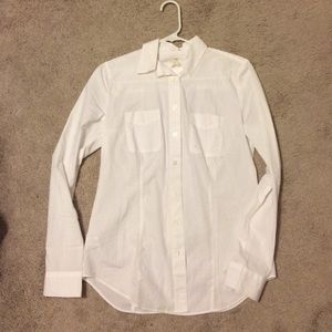 Ann Taylor Loft White Button-up