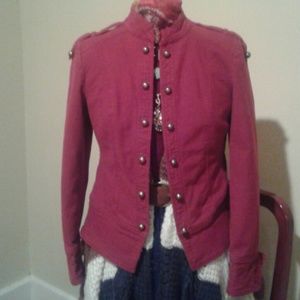 Host Pick😊 military style deep red/maroon jacket.