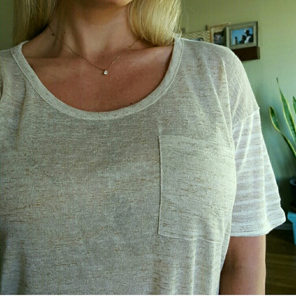 Cream & Taupe Tee - Picture 4 of 4