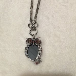 Owl sweater necklace