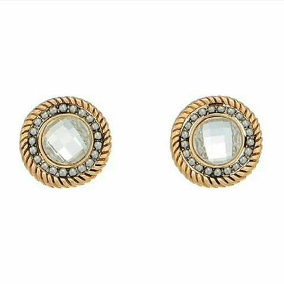 Circle Gold Tone Earrings