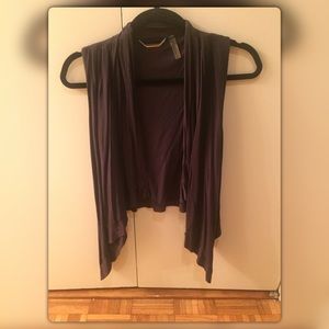 Cotton stretch vest Sz S charcoal