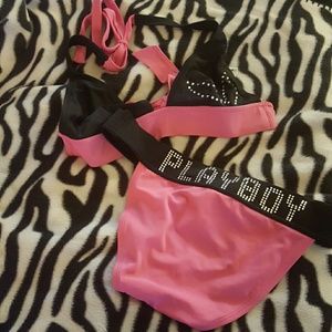 HOT!!!🔥 Playboy black and pink bikini!!