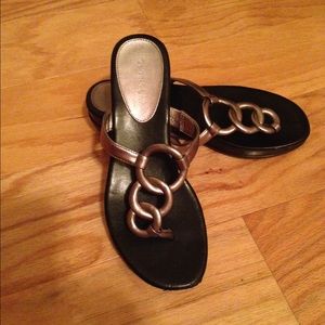 Calvin Klein platinum sandals