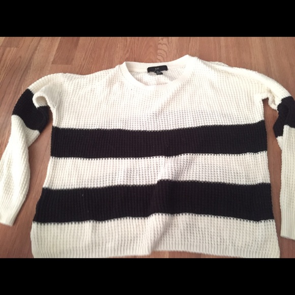 Black and white striped sweater