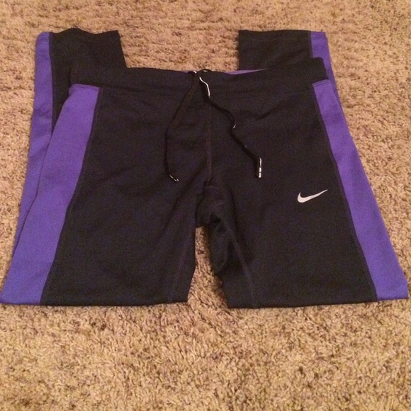 Navy/Purple Nike Running Crop Legging