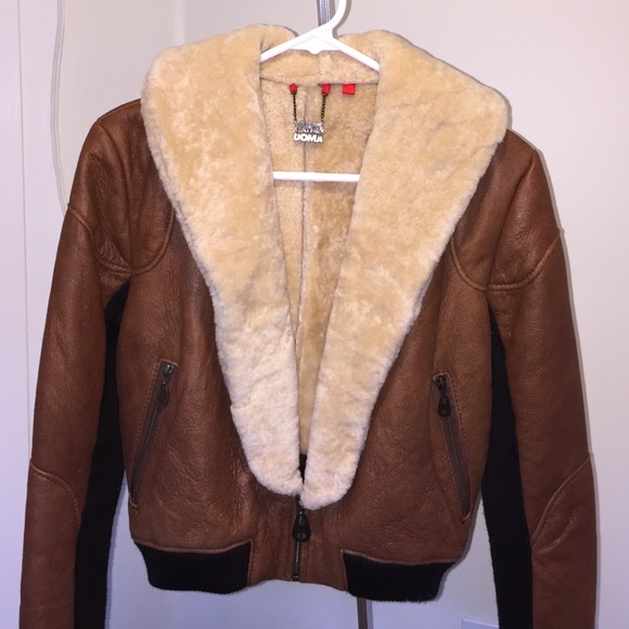 Doma Shearling Aviator Bomber - Picture 3 of 4