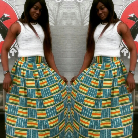 custom made Dresses & Skirts - Custom made African Print (Ankara) maxi skirt