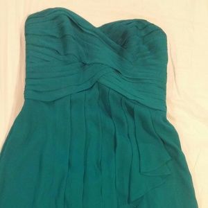 Teal David's Bridal Bridesmaid Dress