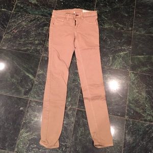 Rag & Bone tan skinny jeans 26