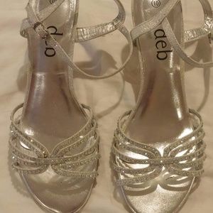 Silver Deb Heels