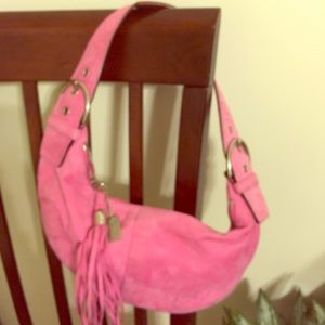 Coach pink suede purse