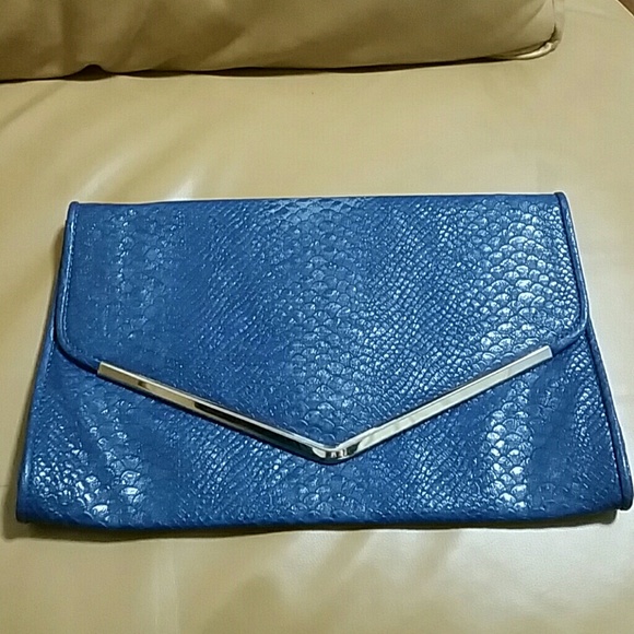 Faux exotic skin clutch