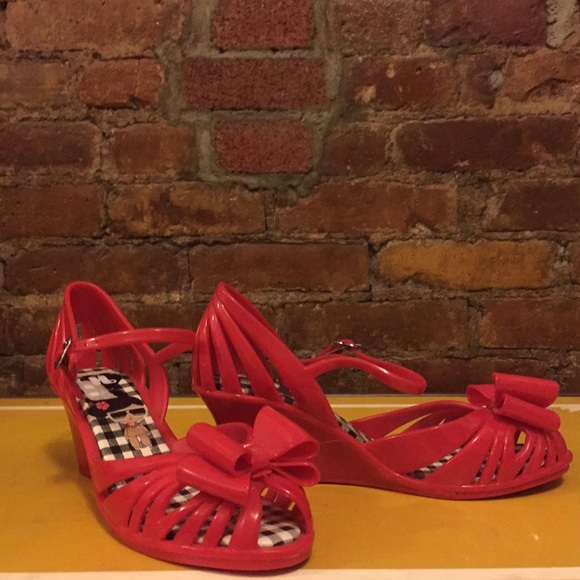 Harajuku Lovers Red Jelly Wedge
